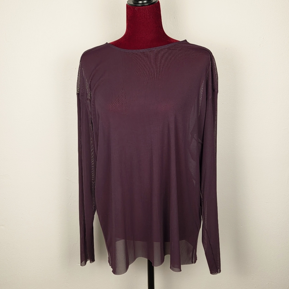 Universal Standard Thames Fog Top - Deep Pansy (Size 14-16)